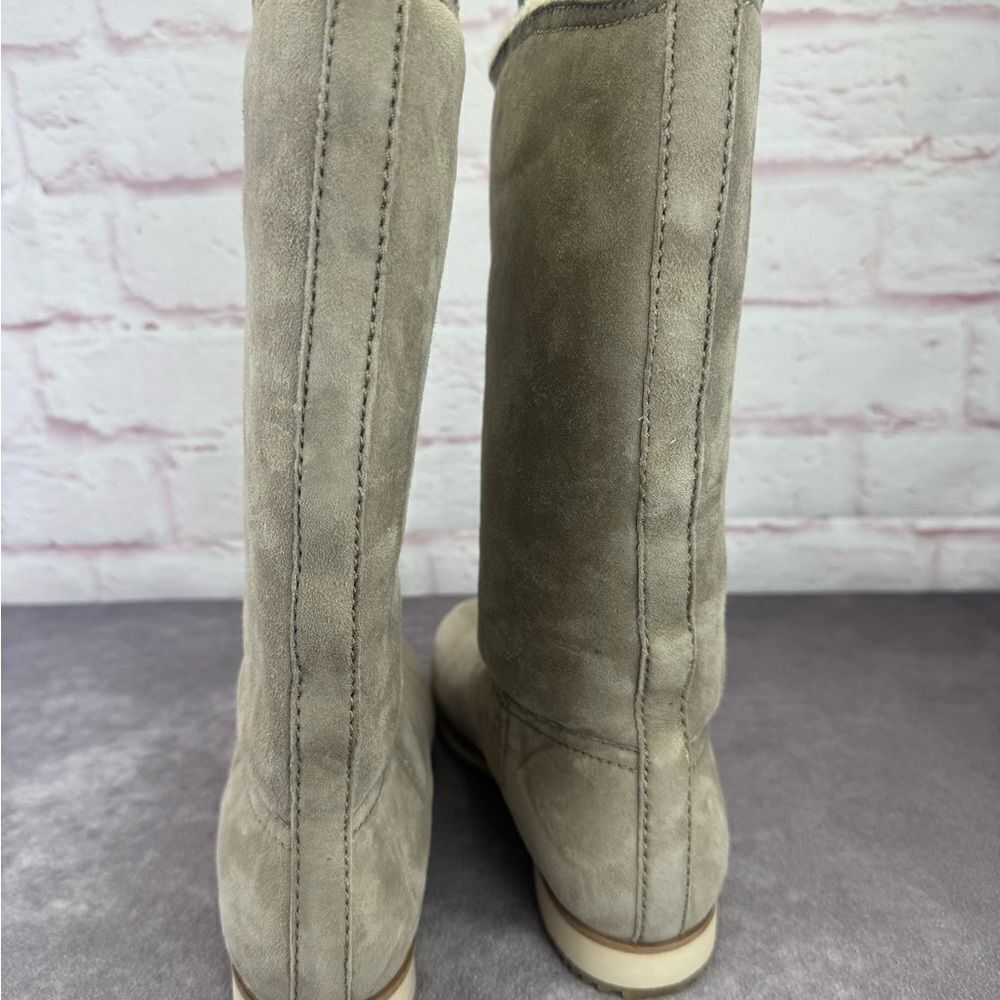 Prada Women's Calzature Donna Montone Fango Suede Sherpa Boots EU 39 / US 8.5 - Picture 5 of 9